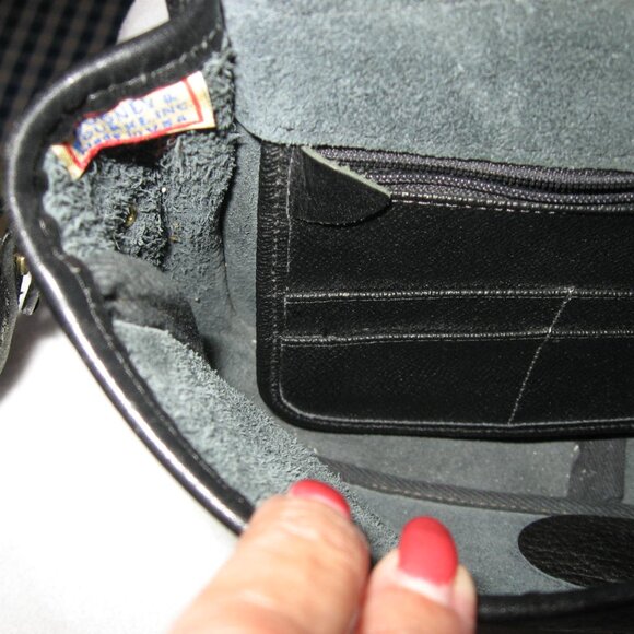 Vintage Dooney & Bourke Regal Mini Briefcase / Large Carrier Black Bag - Picture 10 of 15